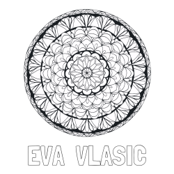 Online izdelana pobarvanka - Pobarvanka imena EVA  VLAŠIČ in mandale 4