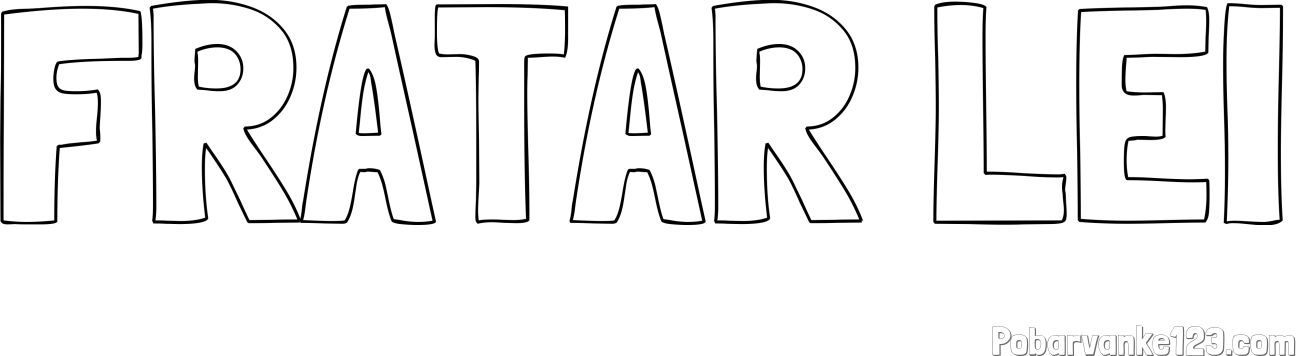Pobarvanka imena FRATAR LEI
