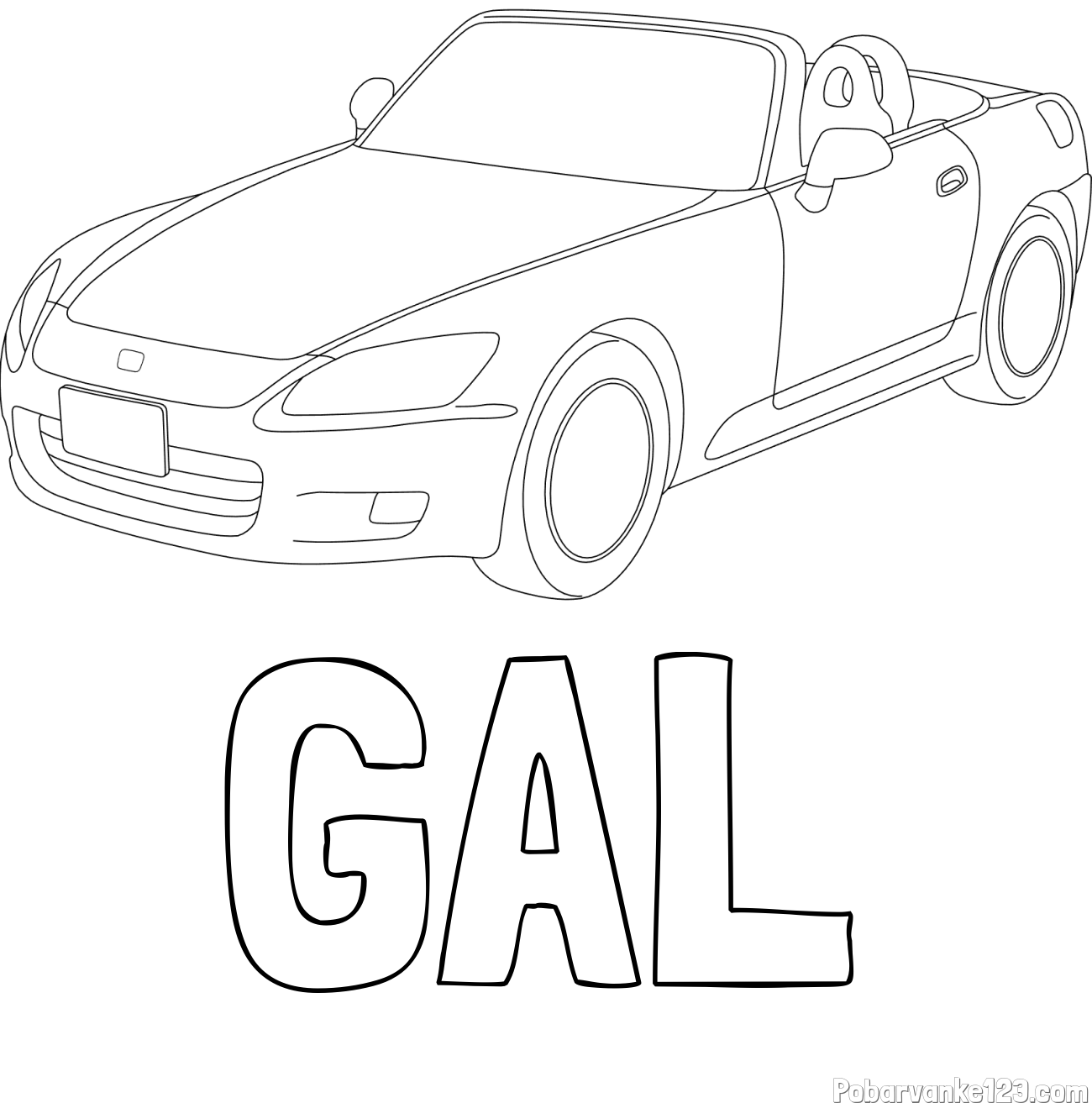 Pobarvanka imena GAL in pobarvanka avtomobila znamke Honda