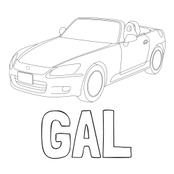 Pobarvanka imena GAL in pobarvanka avtomobila znamke Honda