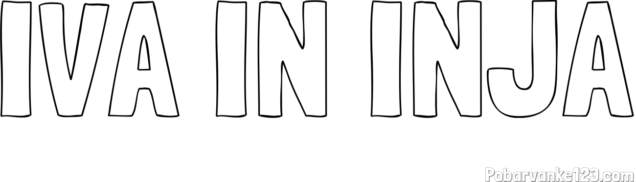 Pobarvanka imena IVA IN INJA