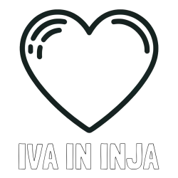 Online izdelana pobarvanka - Pobarvanka imena IVA IN INJA in pobarvanka lepega srčka