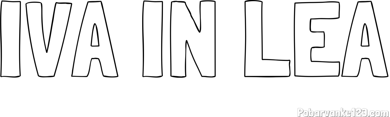 Pobarvanka imena IVA IN LEA