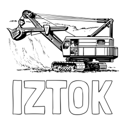 Online izdelana pobarvanka - Pobarvanka imena IZTOK in pobarvanka bagra 2