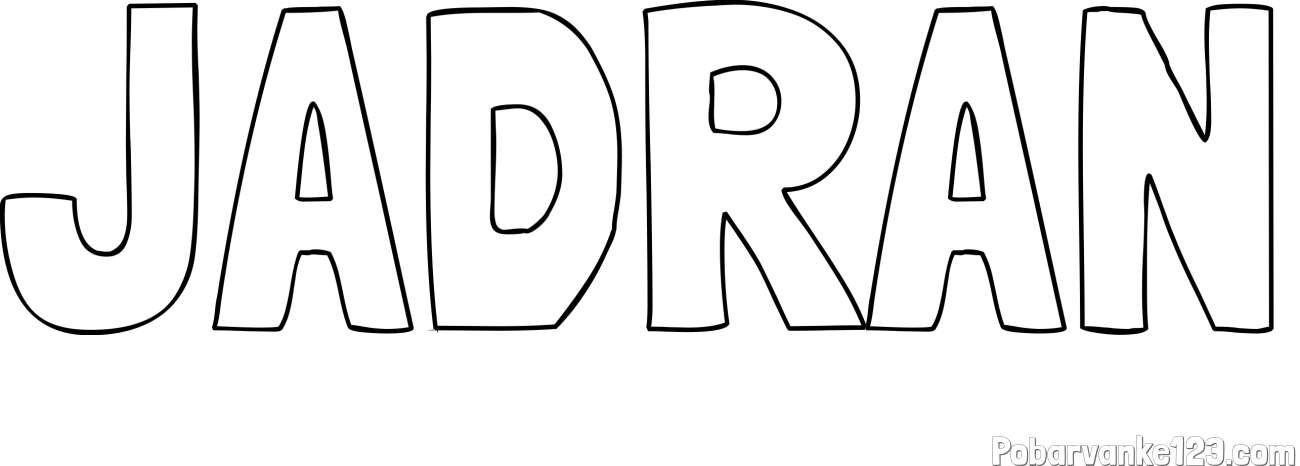 Pobarvanka imena JADRAN