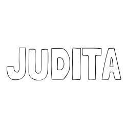 Online izdelana pobarvanka - Pobarvanka imena JUDITA