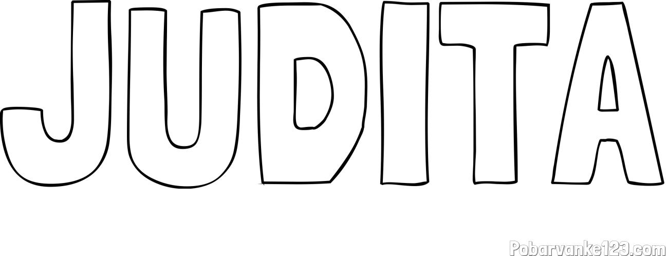Pobarvanka imena JUDITA
