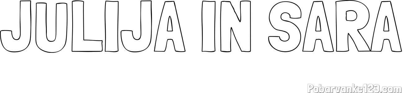 Pobarvanka imena JULIJA IN SARA