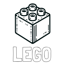 Online izdelana pobarvanka - Pobarvanka imena LEGO in pobarvanka LEGO kocke