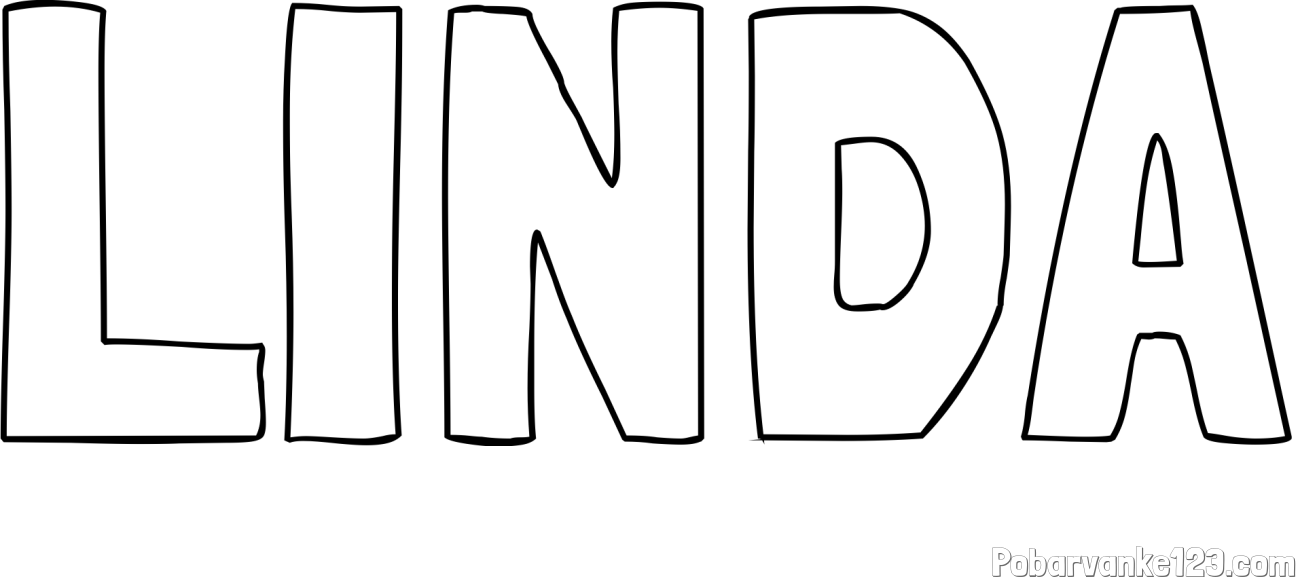 Pobarvanka imena LINDA