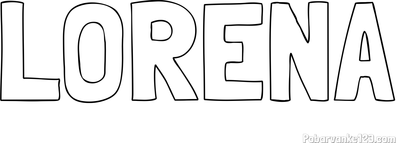 Pobarvanka imena LORENA