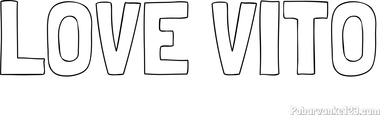 Pobarvanka imena LOVE VITO