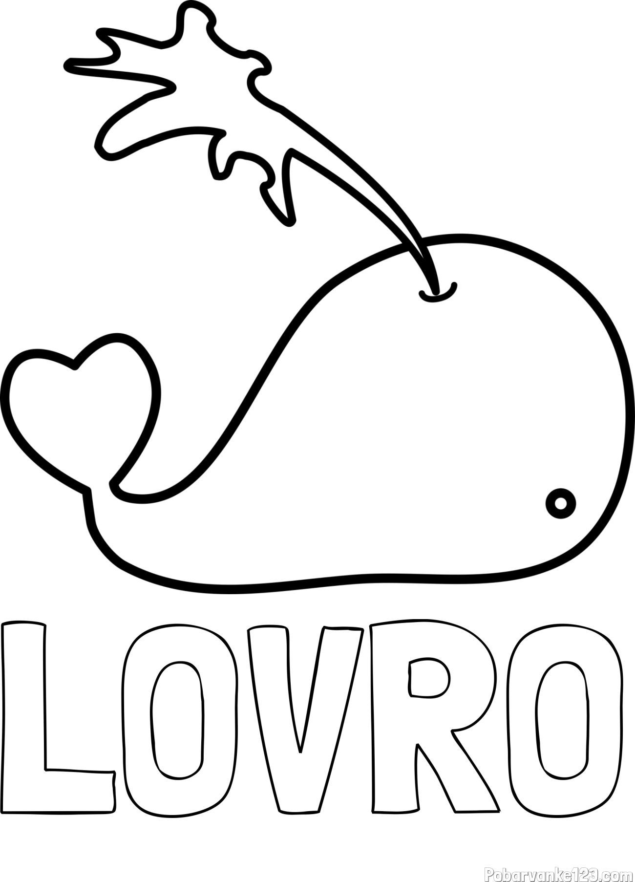 Pobarvanka imena LOVRO in pobarvanka kit