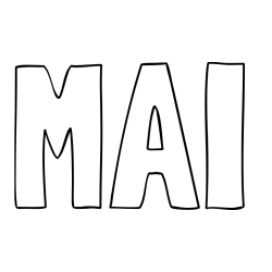 Online izdelana pobarvanka - Pobarvanka imena MAI