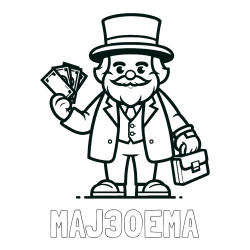 Online izdelana pobarvanka - Pobarvanka imena MAJ30EMA in pobarvanka požrešnega bankirja