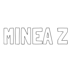 Online izdelana pobarvanka - Pobarvanka imena MINEA Z