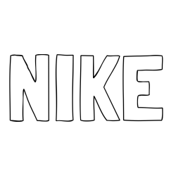 Online izdelana pobarvanka - Pobarvanka imena NIKE
