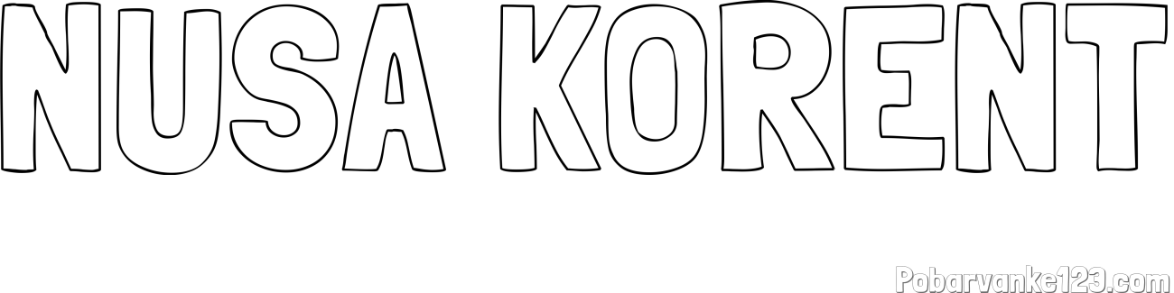 Pobarvanka imena NUŠA KORENT