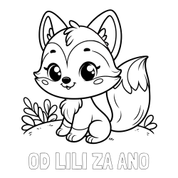 Online izdelana pobarvanka - Pobarvanka imena OD LILI ZA ANO in pobarvanka lisičke