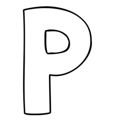 Online izdelana pobarvanka - Pobarvanka imena P