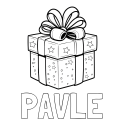 Online izdelana pobarvanka - Pobarvanka imena PAVLE in pobarvanka božičnega darila