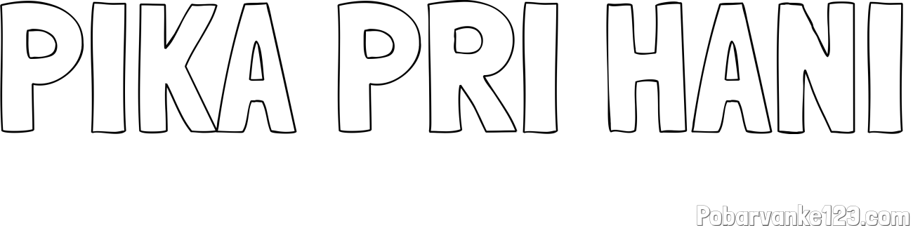 Pobarvanka imena PIKA PRI HANI