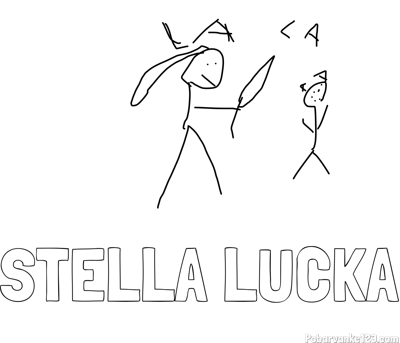 Pobarvanka imena STELLA LUČKA in k-pop demon
