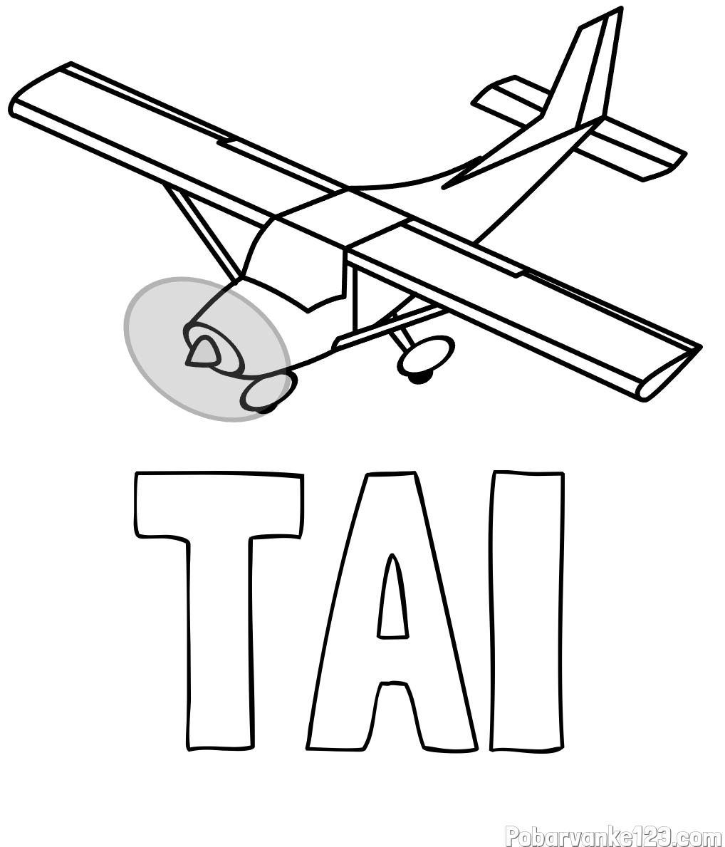 Pobarvanka imena TAI in pobarvanka letala med letom