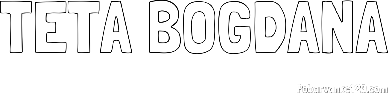 Pobarvanka imena TETA BOGDANA