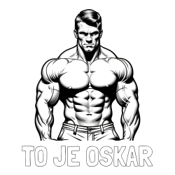 Online izdelana pobarvanka - Pobarvanka imena TO JE OSKAR in pobarvanka bodybuilder-ja