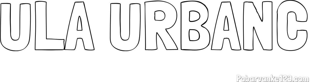 Pobarvanka imena ULA URBANC