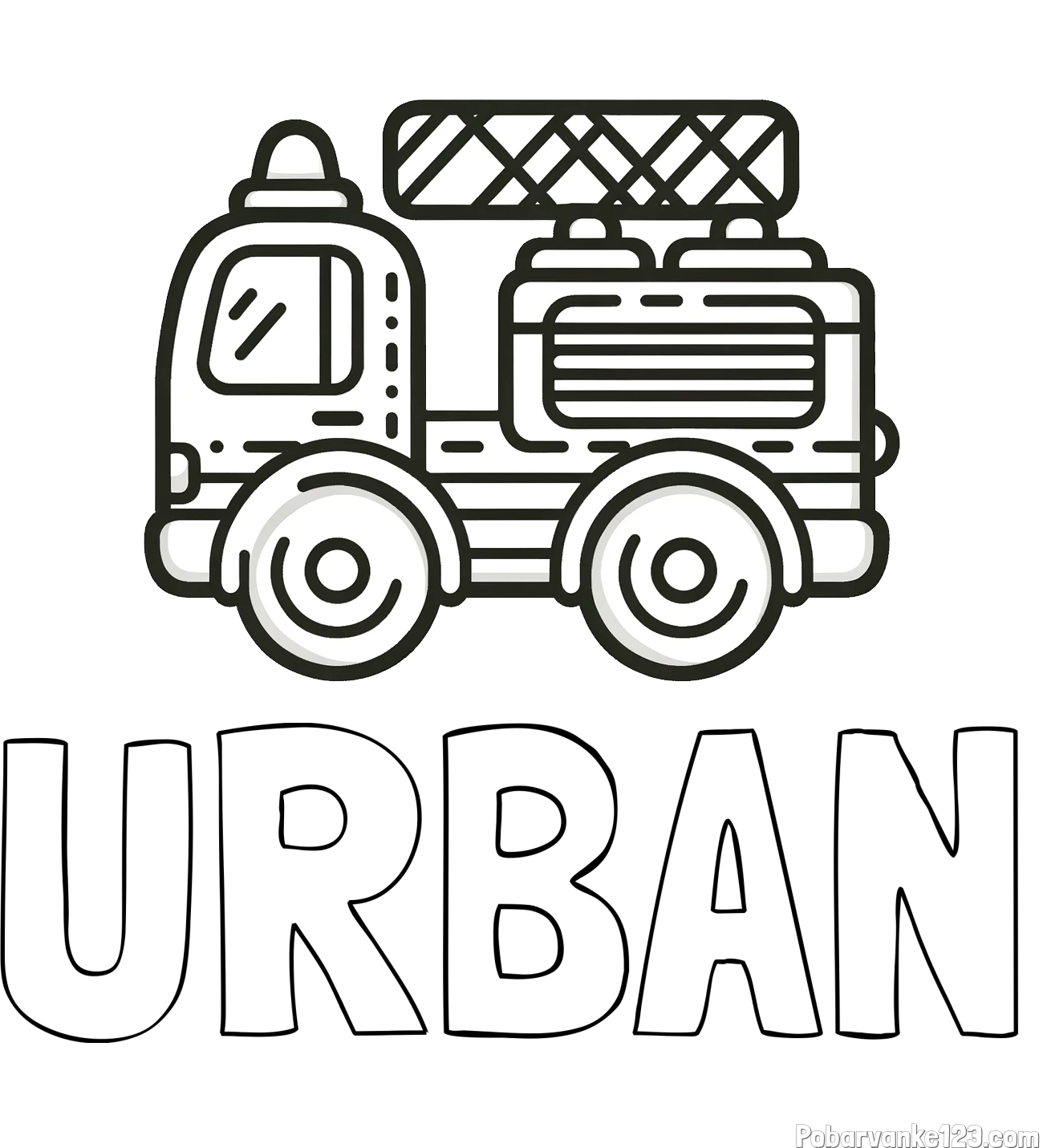 Pobarvanka imena URBAN in pobarvanka gasilski avto