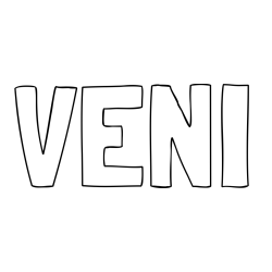Online izdelana pobarvanka - Pobarvanka imena VENI