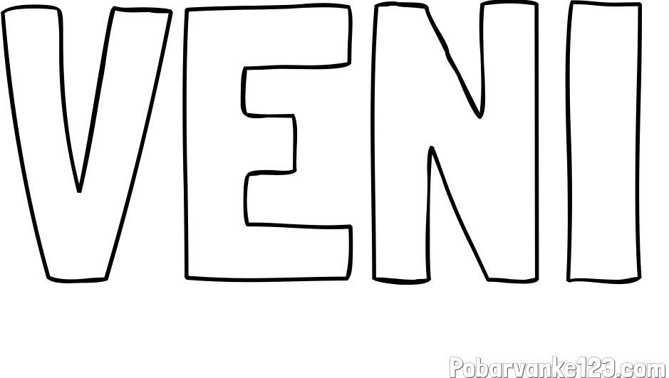 Pobarvanka imena VENI