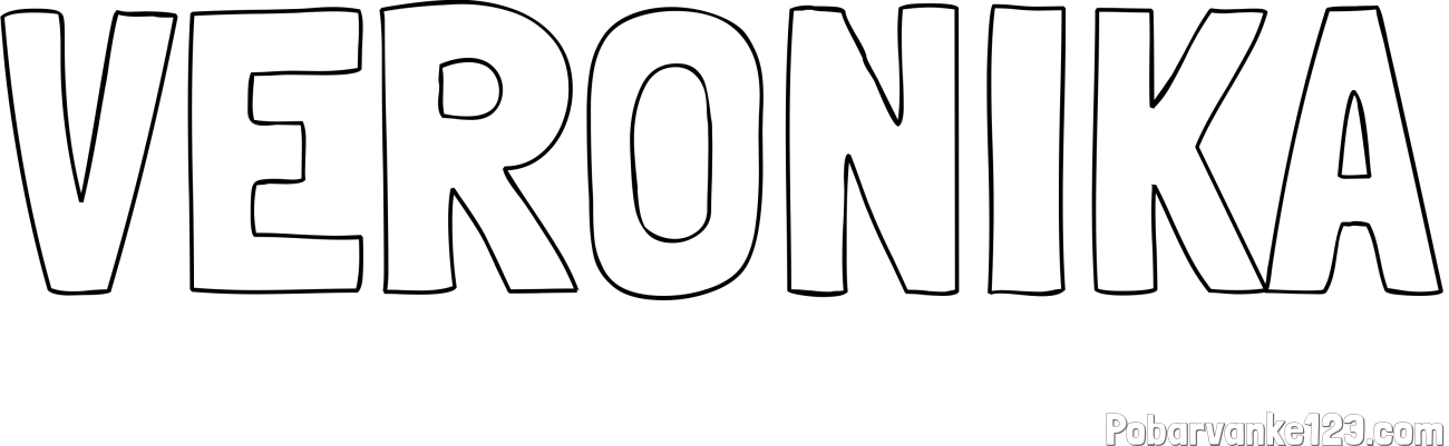 Pobarvanka imena VERONIKA