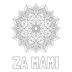 Online izdelana pobarvanka - Pobarvanka imena ZA MAMI in Čudovita pobarvanka mendale