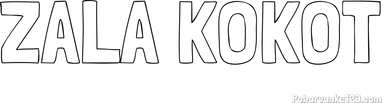 Pobarvanka imena ZALA KOKOT