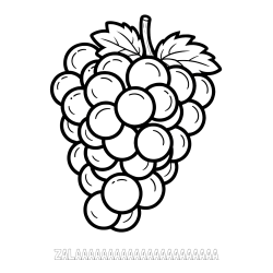 Online izdelana pobarvanka - Pobarvanka imena ZALAAAAAAAAAAAAAAAAAAAAAA in pobarvanka grozdja z velikimi rozinami