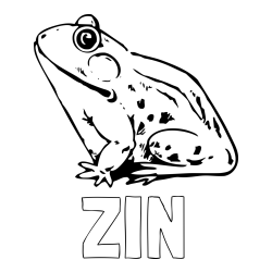 Online izdelana pobarvanka - Pobarvanka imena ZIN in pobarvanka žabe Regice
