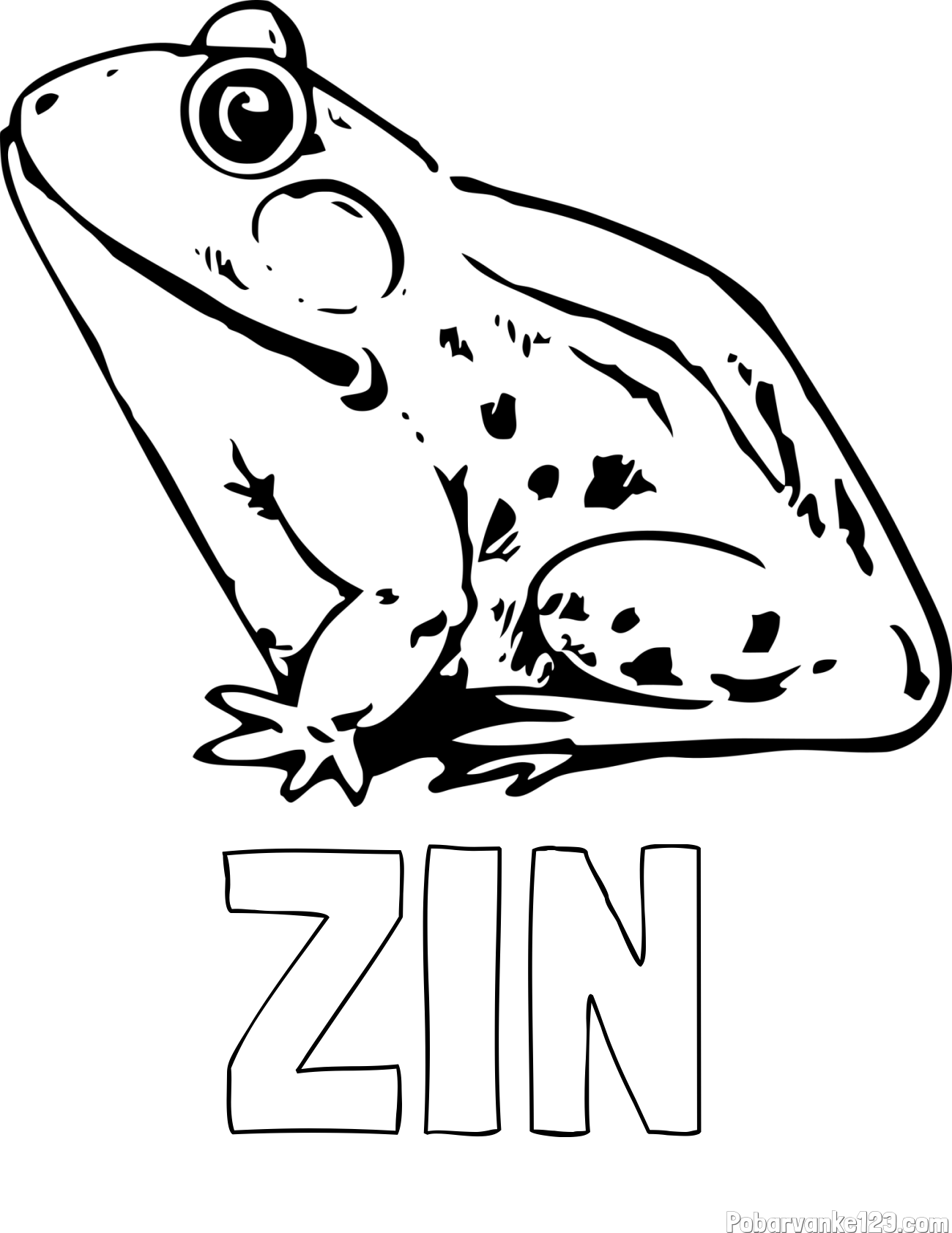 Pobarvanka imena ZIN in pobarvanka žabe Regice