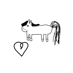 konj z srčkom