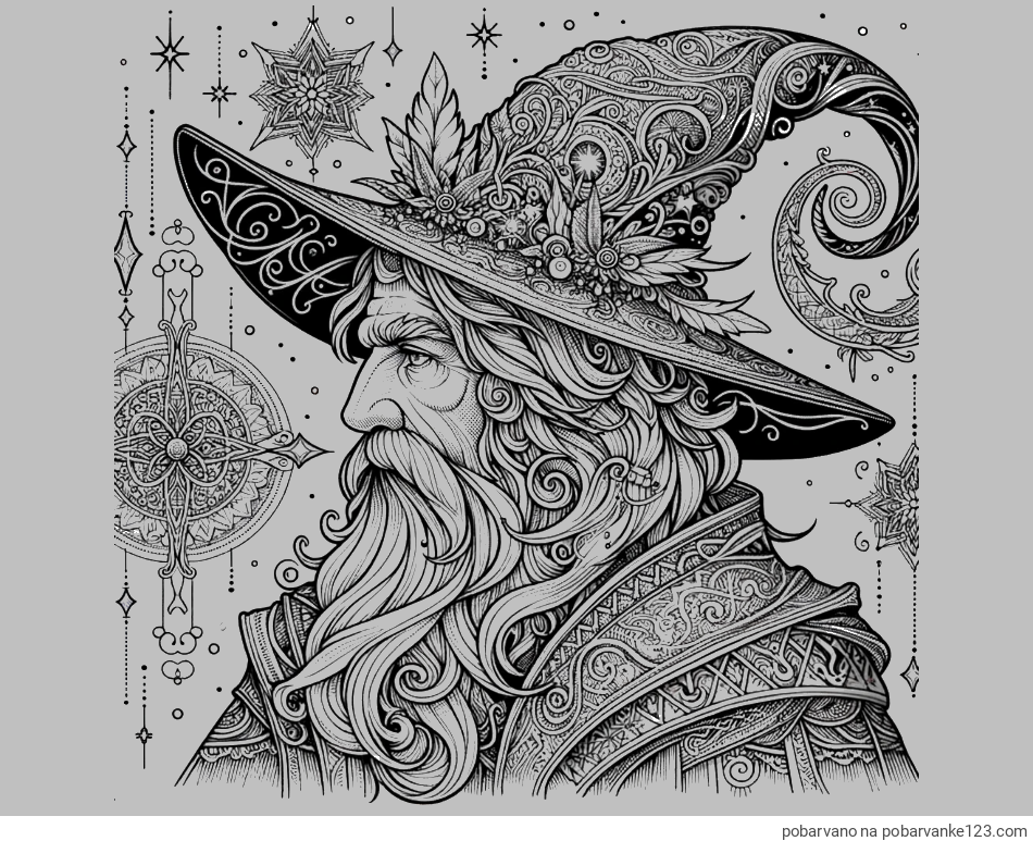 POBARVANA POBARVANKA - Čudovita pobarvanka čarovnika