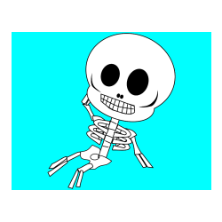 POBARVANA POBARVANKA - Otroška pobarvanka okostnjaka