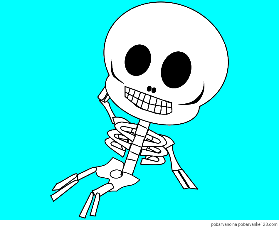 POBARVANA POBARVANKA - Otroška pobarvanka okostnjaka