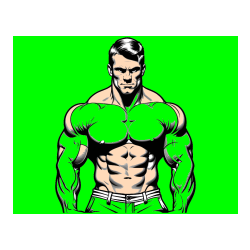 Pobarvana pobarvanka - Pobarvanka bodybuilder-ja