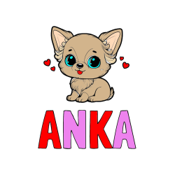 POBARVANA POBARVANKA - Pobarvanka imena ANKA in pobarvanka čivave