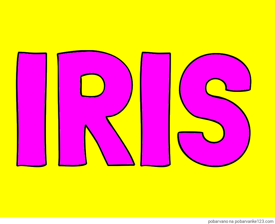 POBARVANA POBARVANKA - Pobarvanka imena IRIS
