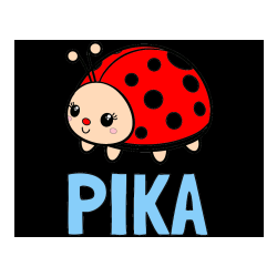 POBARVANA POBARVANKA - Pobarvanka imena PIKA in pobarvanka ljubke pikapolonice