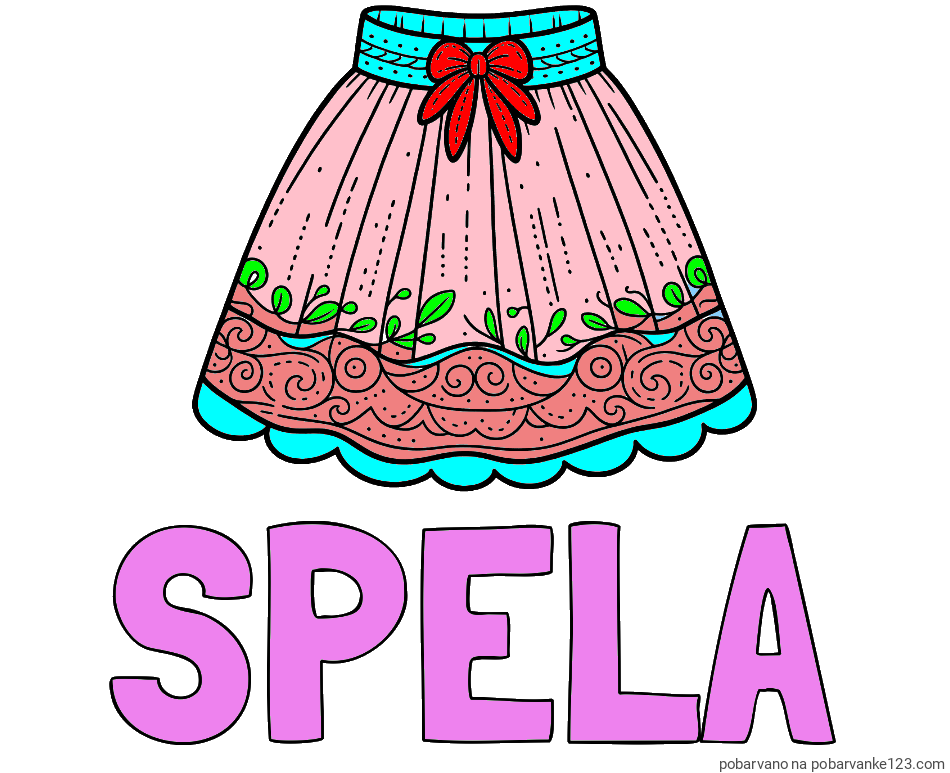 POBARVANA POBARVANKA - Pobarvanka imena ŠPELA in pobarvanka ženskega krila