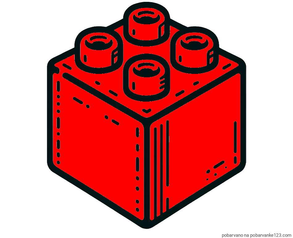 POBARVANA POBARVANKA - Pobarvanka LEGO kocke